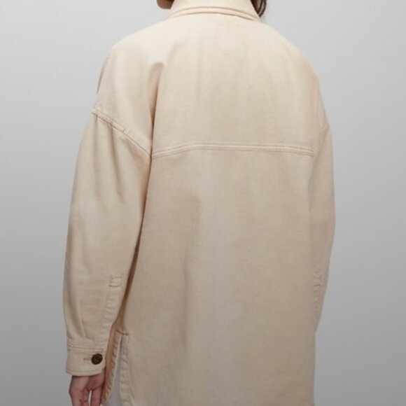 GAP Oversized Khaki Shirt Jacket – Size Medium Tall MT - Picture 2 of 6